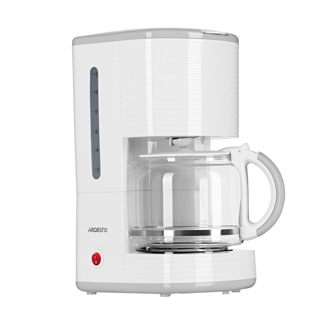 Крапельна кавоварка Ardesto White Stripes біло-сіра, 1.5 л (FCM-D17WG)